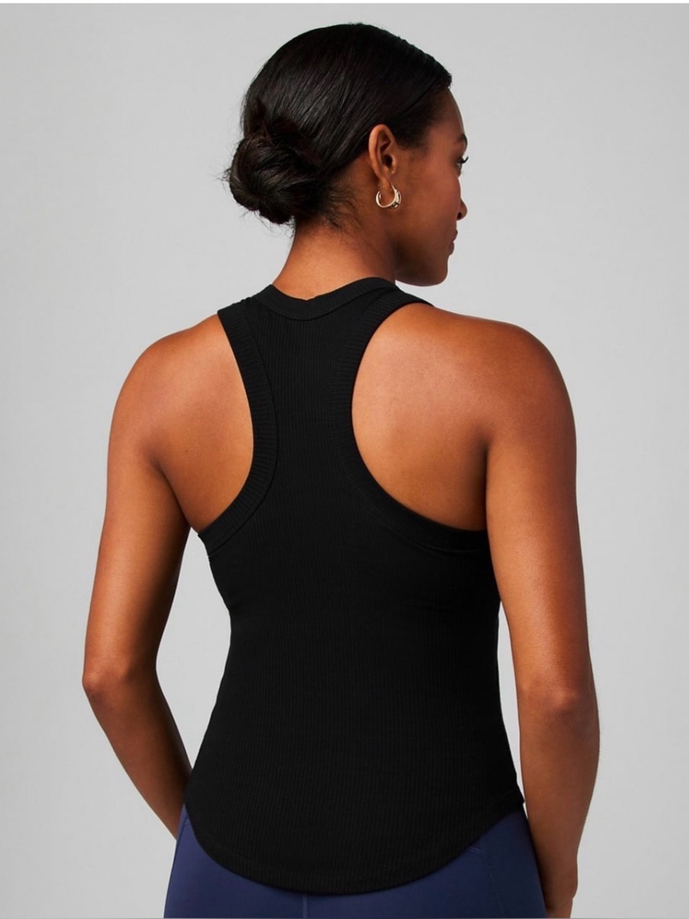 Fabletics High Neck Rib Built-In Bra Tank - Picture 2 of 8